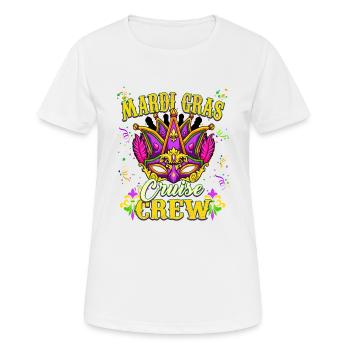 Mardi Gras Kreuzfahrt Crew - Frauen T-Shirt atmungsaktiv - Weiß - Vorne - AI Model Female 172 dark (172cm)