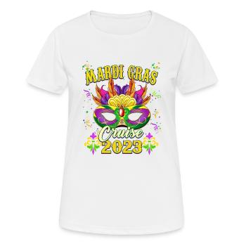 Carnaval de Mardi Gras - Croisière Mardi Gras 2023 - T-shirt respirant Femme - blanc - Devant - AI Model Female 172 dark (172cm)