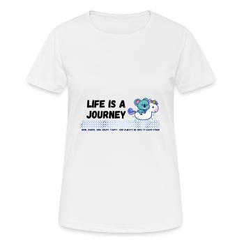 Life is a journey - Women's Breathable T-Shirt - white - Front - AI Model Female 172 dark (172cm)