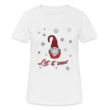 Let it snow - Frauen T-Shirt atmungsaktiv - Weiß - Vorne - AI Model Female 172 dark (172cm)