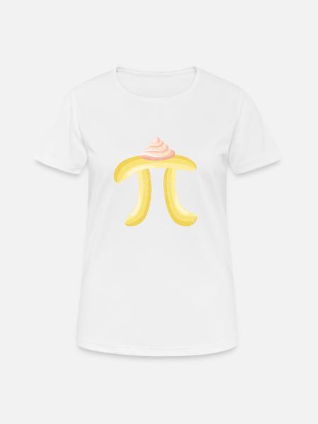 Funny Banana Cream Cake Pi Tag Math Nerd Geek - Women's Breathable T-Shirt - white