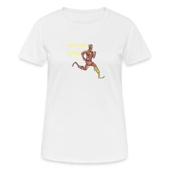 Amputation Bein Protese Cyborg Unfall Arm - Frauen T-Shirt atmungsaktiv - Weiß - Vorne - AI Model Female 172 dark (172cm)