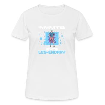 Amputation Bein Protese Cyborg Unfall Arm - Frauen T-Shirt atmungsaktiv - Weiß - Vorne - AI Model Female 172 dark (172cm)