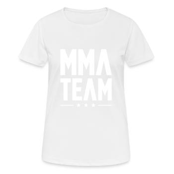 Mma Team - Frauen T-Shirt atmungsaktiv - Weiß - Vorne - AI Model Female 172 dark (172cm)