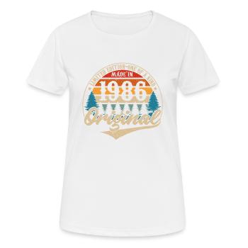 Fabriqué En 1986 Original - T-shirt respirant Femme - blanc - Devant - AI Model Female 172 dark (172cm)