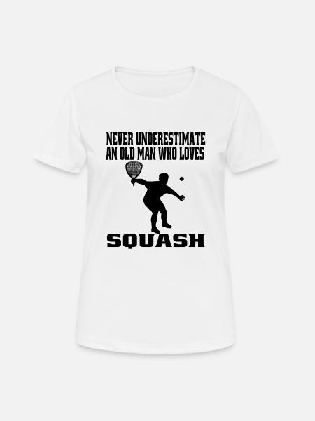 Squash Racquetball Squashspiel Racquetball-Spieler - Frauen T-Shirt atmungsaktiv - Weiß