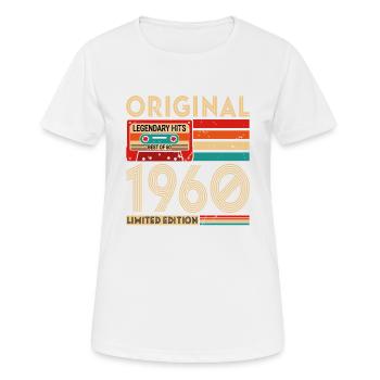 Original legendäre Hits Das Beste von 1960 - Frauen T-Shirt atmungsaktiv - Weiß - Vorne - AI Model Female 172 dark (172cm)