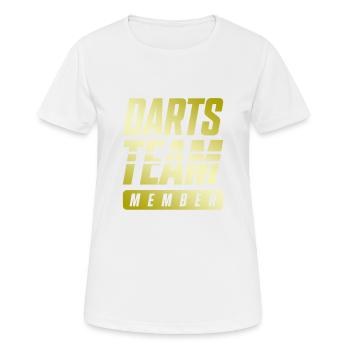 Darts Team - Frauen T-Shirt atmungsaktiv - Weiß - Vorne - AI Model Female 172 dark (172cm)