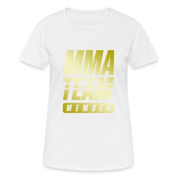 Mma Team - Frauen T-Shirt atmungsaktiv - Weiß - Vorne - AI Model Female 172 dark (172cm)