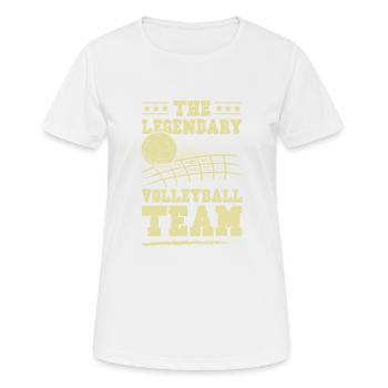 Équipe de volleyball - T-shirt respirant Femme - blanc - Devant - AI Model Female 172 dark (172cm)