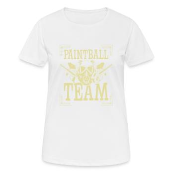 Paintball Team - Frauen T-Shirt atmungsaktiv - Weiß - Vorne - AI Model Female 172 dark (172cm)