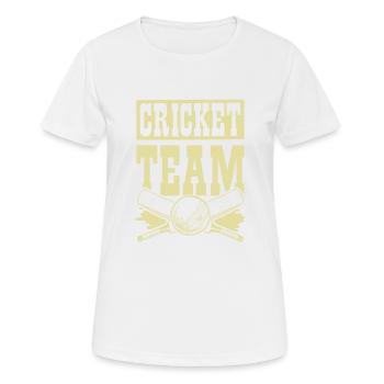 Cricket Team - Frauen T-Shirt atmungsaktiv - Weiß - Vorne - AI Model Female 172 dark (172cm)