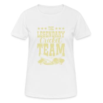 Legendary Cricket Team - Frauen T-Shirt atmungsaktiv - Weiß - Vorne - AI Model Female 172 dark (172cm)
