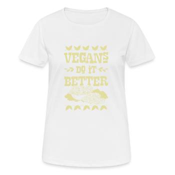 Vegan food - Frauen T-Shirt atmungsaktiv - Weiß - Vorne - AI Model Female 172 dark (172cm)