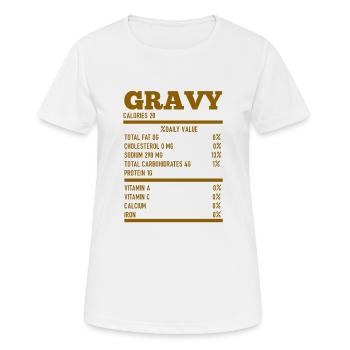 Thanksgiving Nutrition Gravy Funny Food Facts - Frauen T-Shirt atmungsaktiv - Weiß - Vorne - AI Model Female 172 dark (172cm)