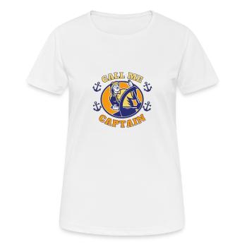 Call me Captain - Frauen T-Shirt atmungsaktiv - Weiß - Vorne - AI Model Female 172 dark (172cm)