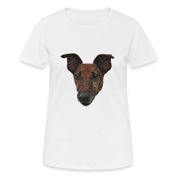 Glattes Foxterrier-Gesicht - Frauen T-Shirt atmungsaktiv - Weiß - Vorne - AI Model Female 172 dark (172cm)
