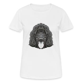 Standard Pudelgesicht - Frauen T-Shirt atmungsaktiv - Weiß - Vorne - AI Model Female 172 dark (172cm)