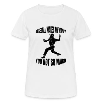 Cadeau de baseball Jeu de baseball Amateurs de baseball - T-shirt respirant Femme - blanc - Devant - AI Model Female 172 dark (172cm)