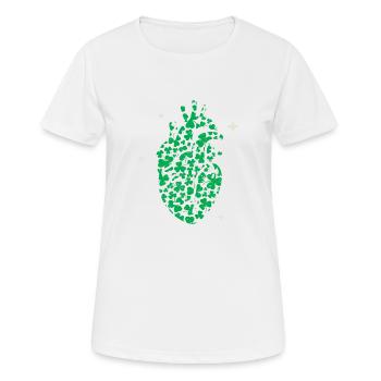 Kleeblatt Herz Herzkrankenschwester St. Patricks - Frauen T-Shirt atmungsaktiv - Weiß - Vorne - AI Model Female 172 dark (172cm)