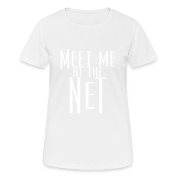 Meet Me At The Net - Women's Breathable T-Shirt - white - Front - AI Model Female 172 dark (172cm)