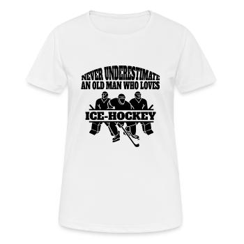 Eishockey Geschenk Eishockeyteam Wintersport - Frauen T-Shirt atmungsaktiv - Weiß - Vorne - AI Model Female 172 dark (172cm)