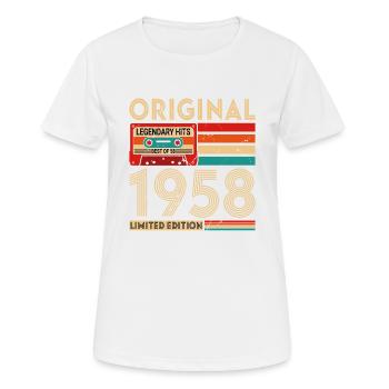 Original legendäre Hits Das Beste von 1958 - Frauen T-Shirt atmungsaktiv - Weiß - Vorne - AI Model Female 172 dark (172cm)