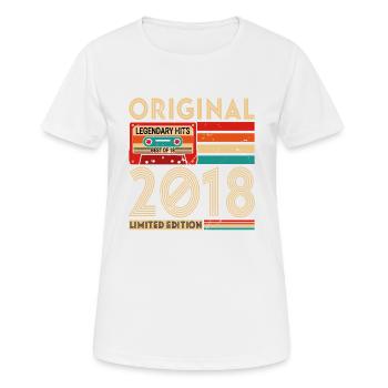 Original legendäre Hits Das Beste von 2018 - Frauen T-Shirt atmungsaktiv - Weiß - Vorne - AI Model Female 172 dark (172cm)