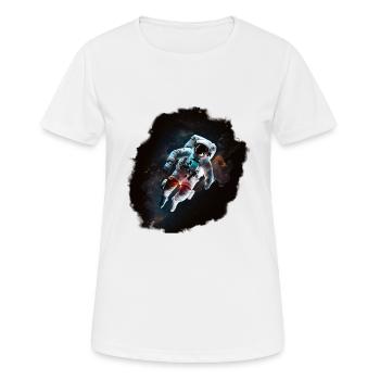 Astronaut Cosmonaut Sci-Fi character - Frauen T-Shirt atmungsaktiv - Weiß - Vorne - AI Model Female 172 dark (172cm)