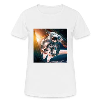 Astronaut Cosmonaut Sci-Fi character - Frauen T-Shirt atmungsaktiv - Weiß - Vorne - AI Model Female 172 dark (172cm)