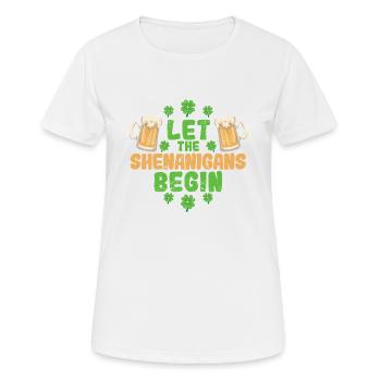Canular de Saint-Patrick - T-shirt respirant Femme - blanc - Devant - AI Model Female 172 dark (172cm)