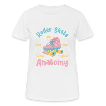 Rollerskate Anatomy With Roller Skates Gift Idea - Women's Breathable T-Shirt - white - Front - AI Model Female 172 dark (172cm)