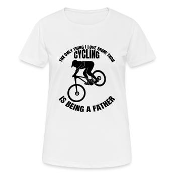 Bicycle Father Cycling Bicycle Tour Dad Cycling - Women's Breathable T-Shirt - white - Front - AI Model Female 172 dark (172cm)