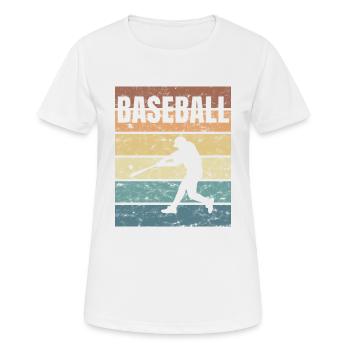 Baseball Baseball Bat Homerun Pitcher Catcher - T-shirt respirant Femme - blanc - Devant - AI Model Female 172 dark (172cm)
