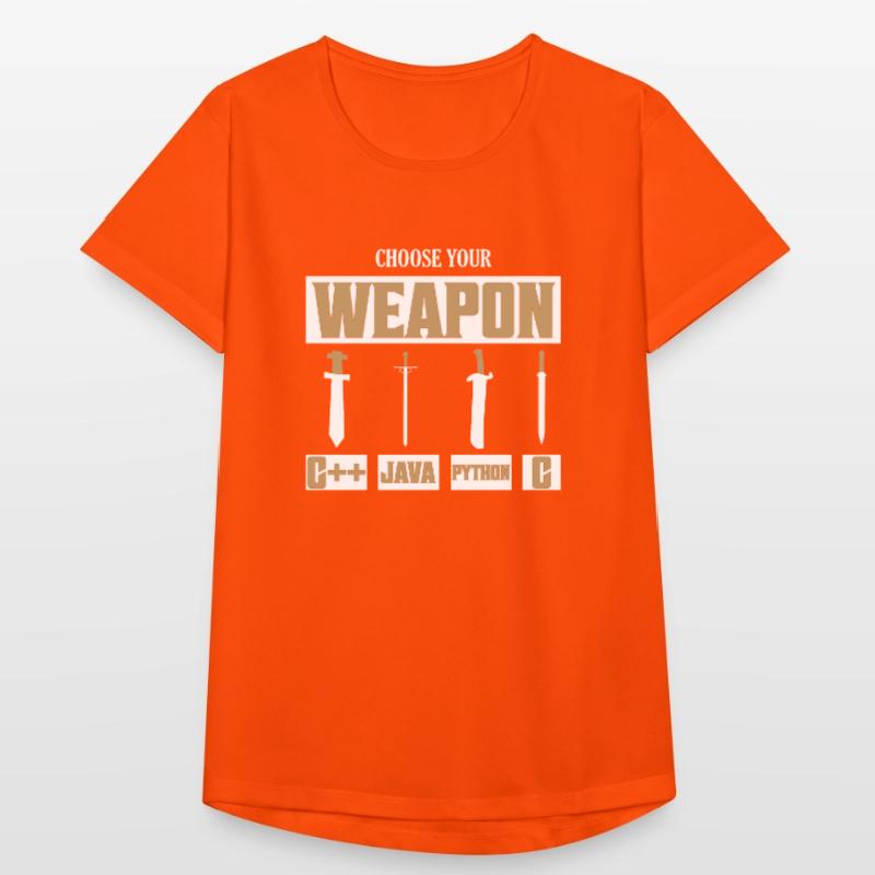 Choose Your Weapon C++, Java, Python, C Programmer Frauen T-Shirt atmungsaktiv
