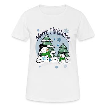 Joyeux Noël Neige - T-shirt respirant Femme - blanc - Devant - AI Model Female 172 dark (172cm)