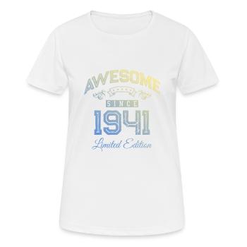Awesome Since (1941) - Women's Breathable T-Shirt - white - Front - AI Model Female 172 dark (172cm)