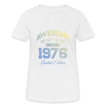 Awesome Since (1976) - Women's Breathable T-Shirt - white - Front - AI Model Female 172 dark (172cm)