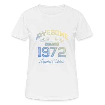 1972 génial depuis - T-shirt respirant Femme - blanc - Devant - AI Model Female 172 dark (172cm)