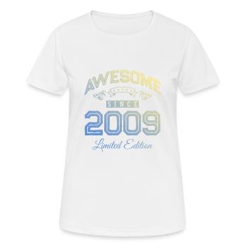 2009 awesome since - Women's Breathable T-Shirt - white - Front - AI Model Female 172 dark (172cm)