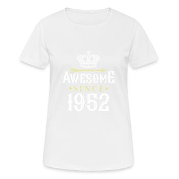 Awesome Since (1952) - Women's Breathable T-Shirt - white - Front - AI Model Female 172 dark (172cm)