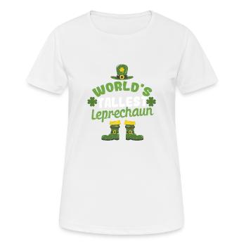 Fête de la Saint-Patrick irlandaise Trèfle le plus haut du monde - T-shirt respirant Femme - blanc - Devant - AI Model Female 172 dark (172cm)