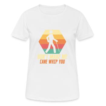 Ne me fais pas fouetter la canne à fouetter ta cécité - T-shirt respirant Femme - blanc - Devant - AI Model Female 172 dark (172cm)