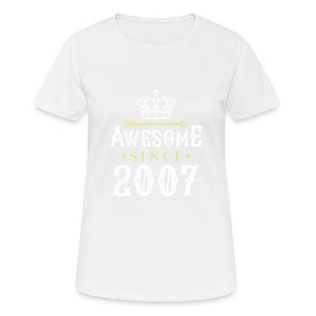 2007 awesome since - Women's Breathable T-Shirt - white - Front - AI Model Female 172 dark (172cm)