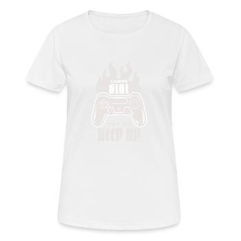 Ich brauche keine Therapie Ich brauche nur meine Videospiele - Frauen T-Shirt atmungsaktiv - Weiß - Vorne - AI Model Female 172 dark (172cm)