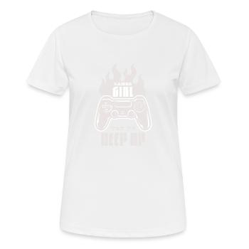 Ich brauche keine Therapie Ich brauche nur meine Videospiele - Frauen T-Shirt atmungsaktiv - Weiß - Vorne - AI Model Female 172 dark (172cm)