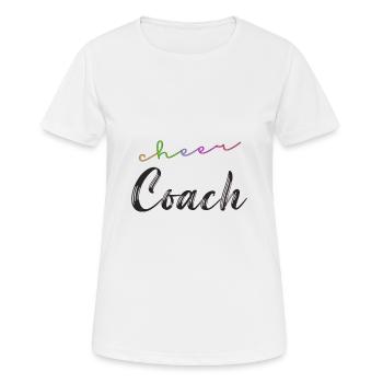 Cheer Coach Cheerleading Props Cute Cheering Coach - Women's Breathable T-Shirt - white - Front - AI Model Female 172 dark (172cm)