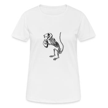 Eichhörnchen Skelett - Aestethic Goblincore - Frauen T-Shirt atmungsaktiv - Weiß - Vorne - AI Model Female 172 dark (172cm)