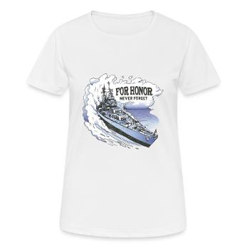 Für die Ehre, niemals zu vergessen Für die Ehre, n - Frauen T-Shirt atmungsaktiv - Weiß - Vorne - AI Model Female 172 dark (172cm)