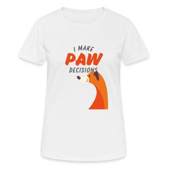 Je fais des choix de pattes, je fais de mauvais choix amoureux des chiens - T-shirt respirant Femme - blanc - Devant - AI Model Female 172 dark (172cm)